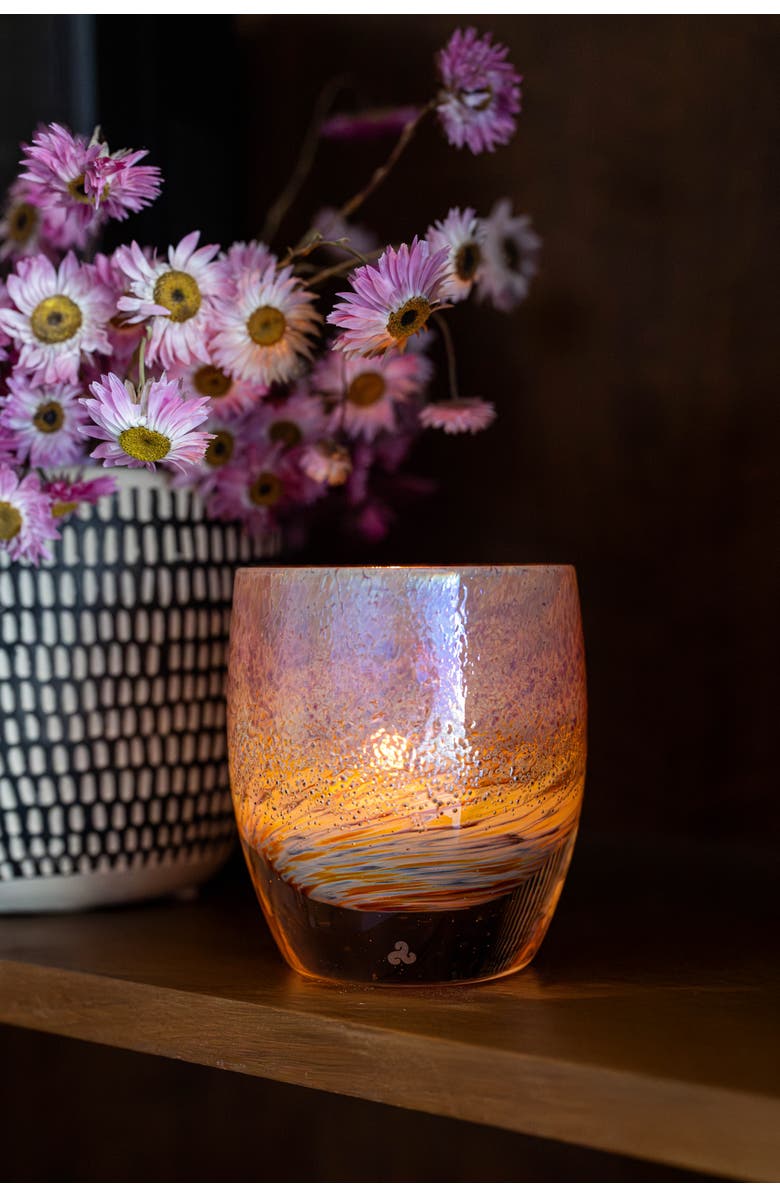 glassybaby Blaze of Glory Candle Holder, Alternate, color, Blaze Of Glory