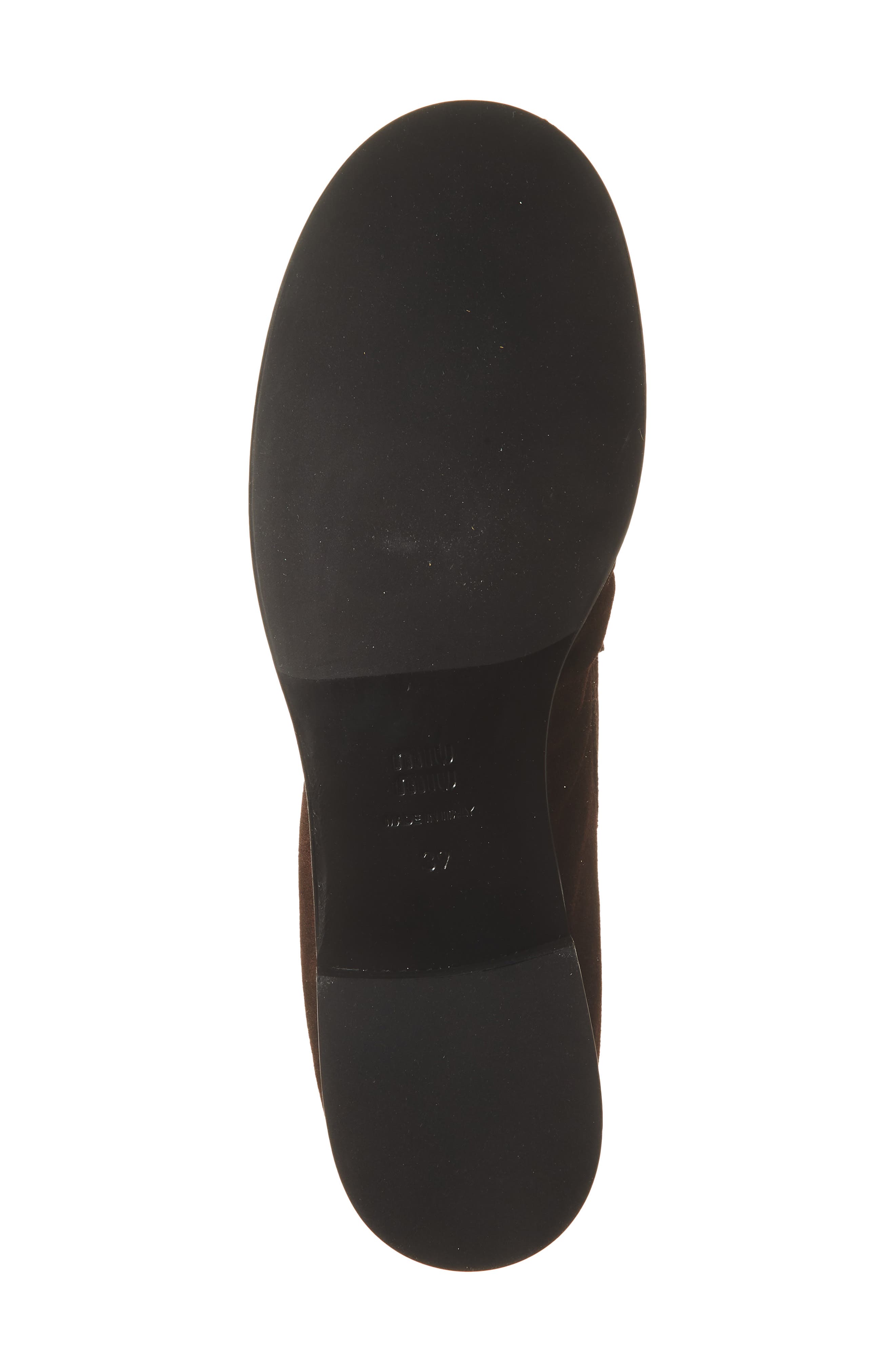 Miu Miu Suede Loafer, Alternate, color, Moro