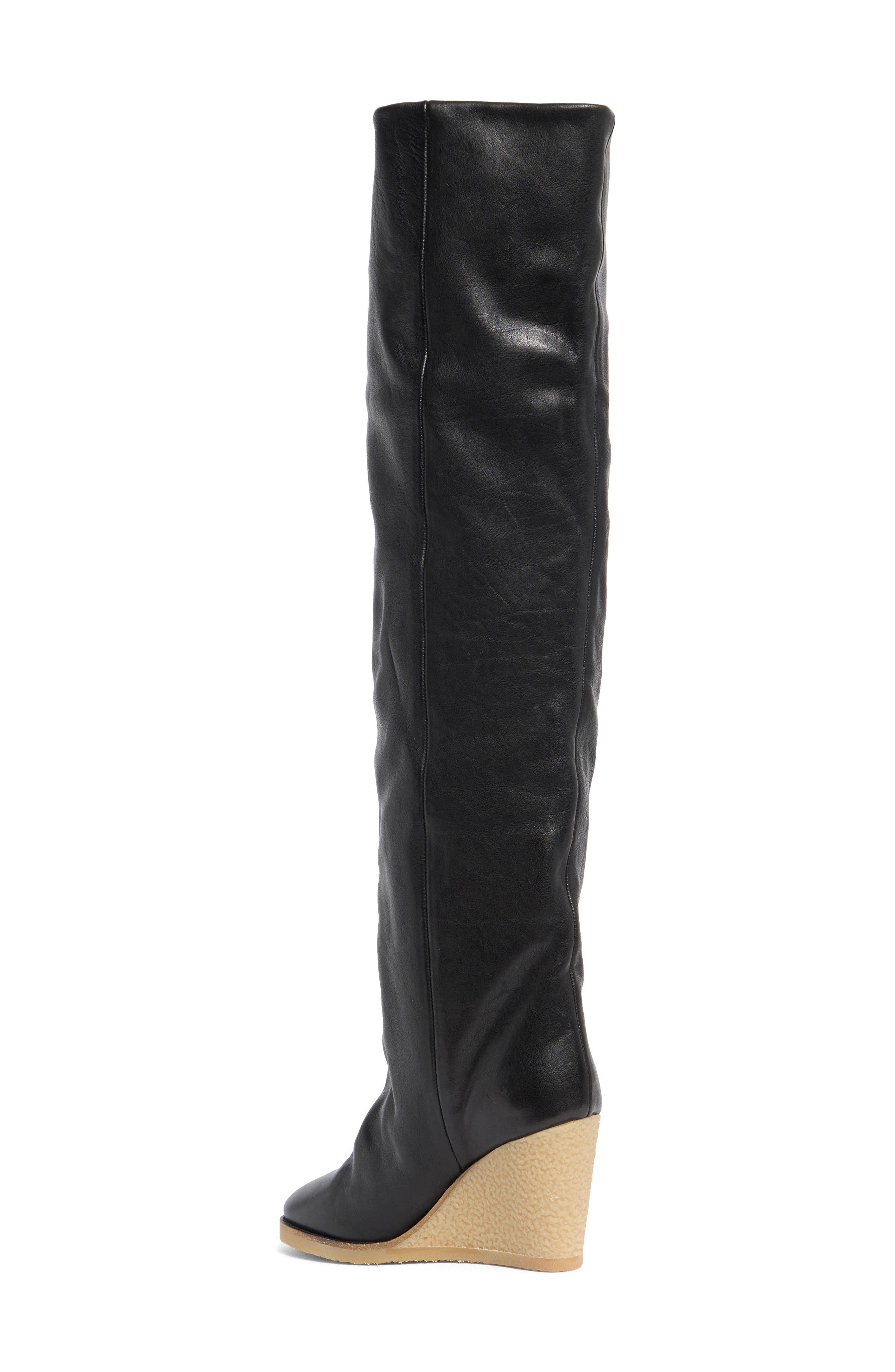 Isabel Marant Tilin Over the Knee Wedge Boot, Alternate, color, 