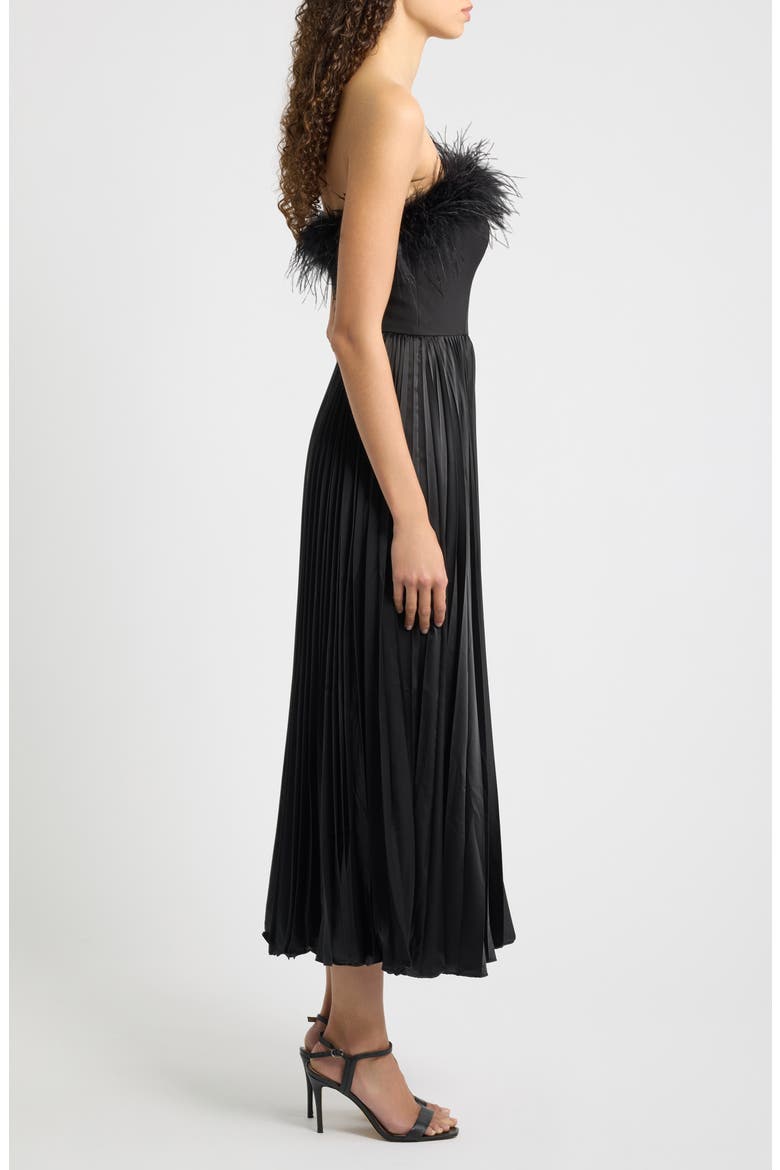 Tierra Strapless Maxi Dress, Alternate, color, BLACK