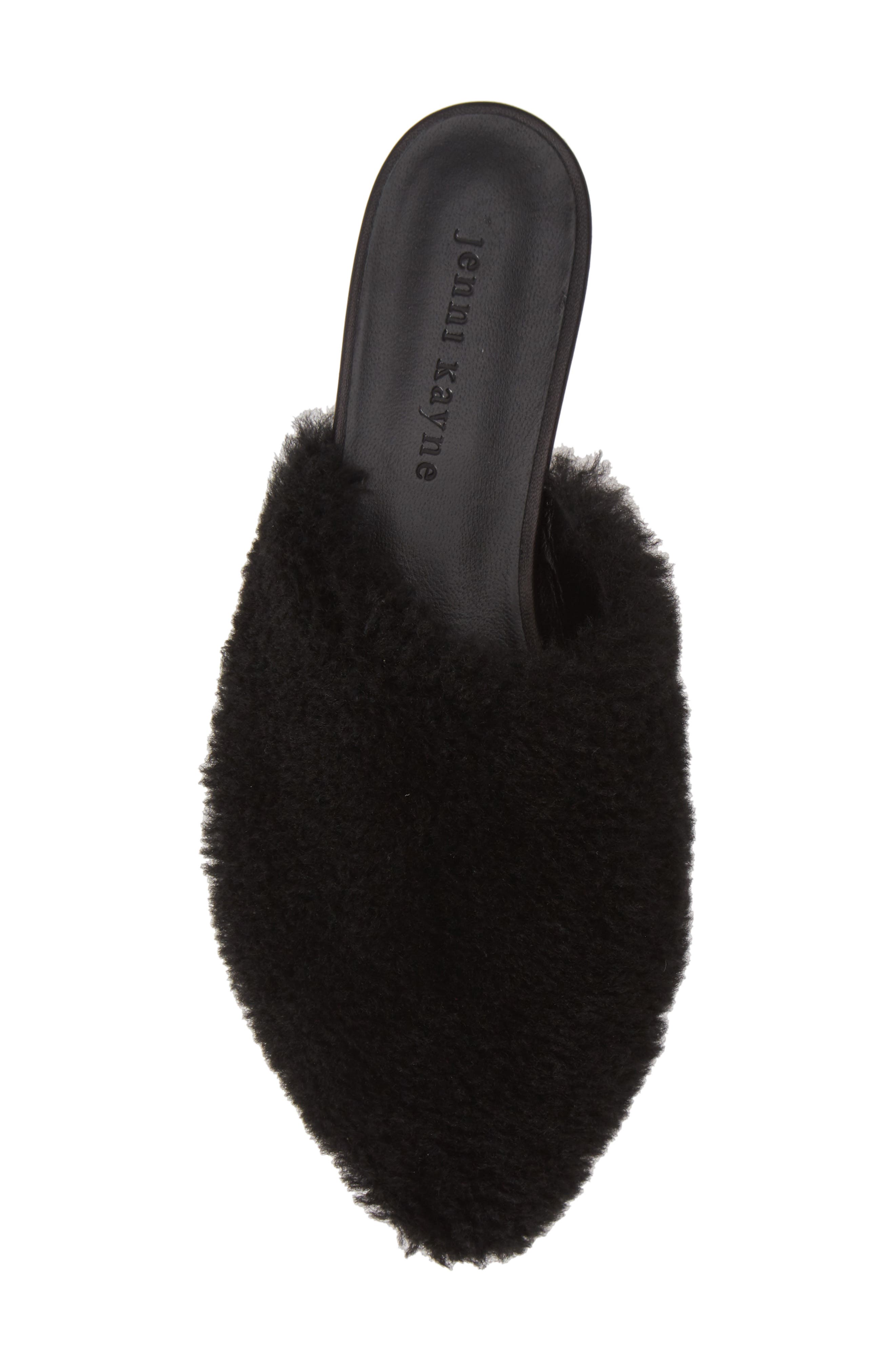 Genuine Shearling Mule, Alternate, color, BLACK