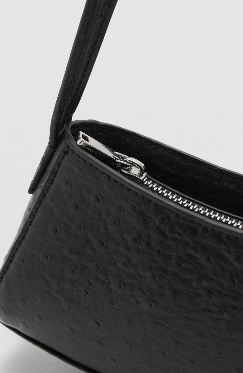 MANGO Oval Textured Faux Leather Shoulder Bag, Alternate, color,