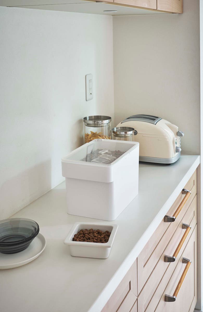 Yamazaki Medium Airtight Pet Food Storage Container, Alternate, color, White