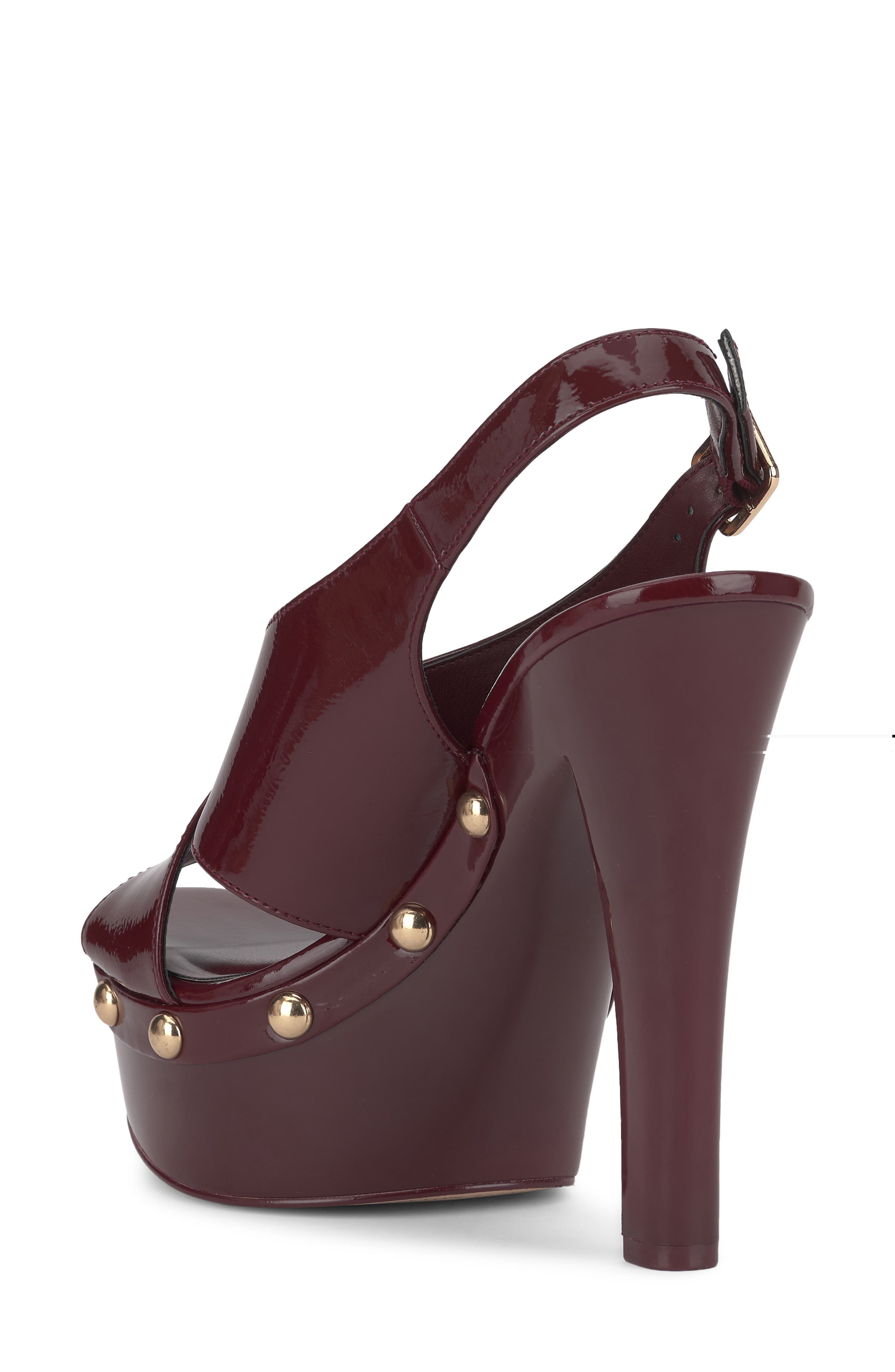 Caulira Platform Sandal, Alternate, color, VINEYARD RED
