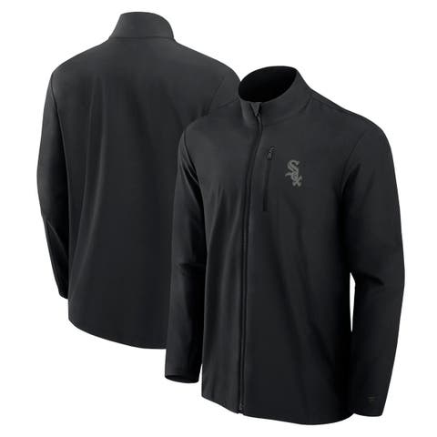 Men's Fanatics Signature Black Chicago White Sox Front Office Woven Full-Zip Jacket