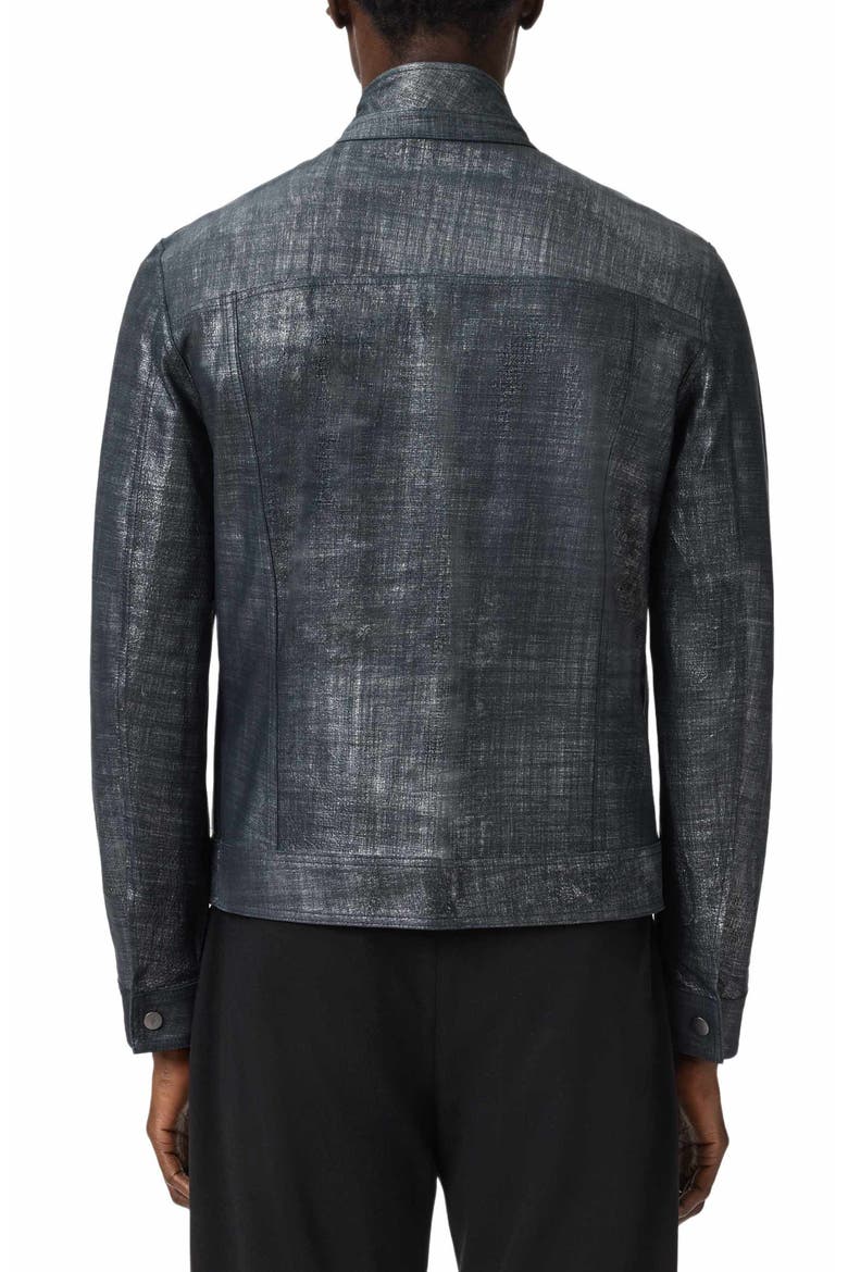 Reversible Leather Jacket, Alternate, color, DARK NAVY