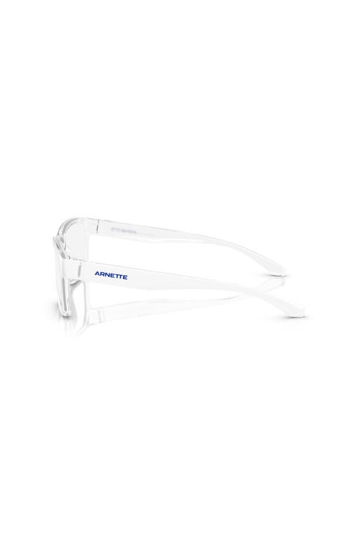 Arnette 53mm Rectangle Optical Glasses In Transparent
