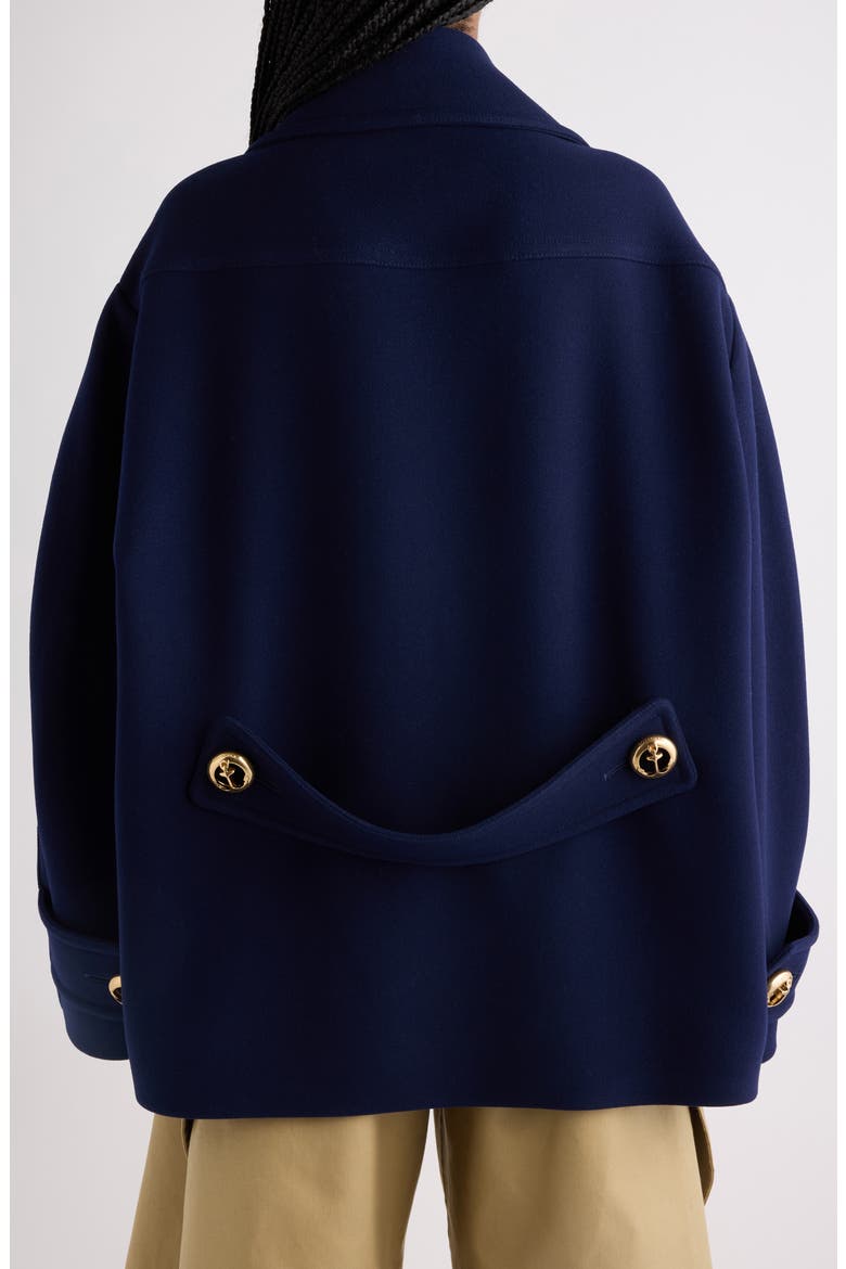 Brushed Wool Peacoat, Alternate, color, GOLD/ NAVY