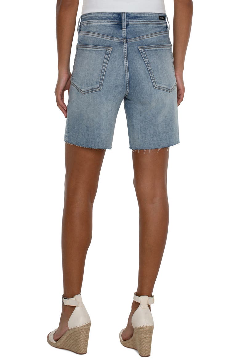 Tucker Mid Thigh Denim Cutoff Shorts, Alternate, color, BANCROFT