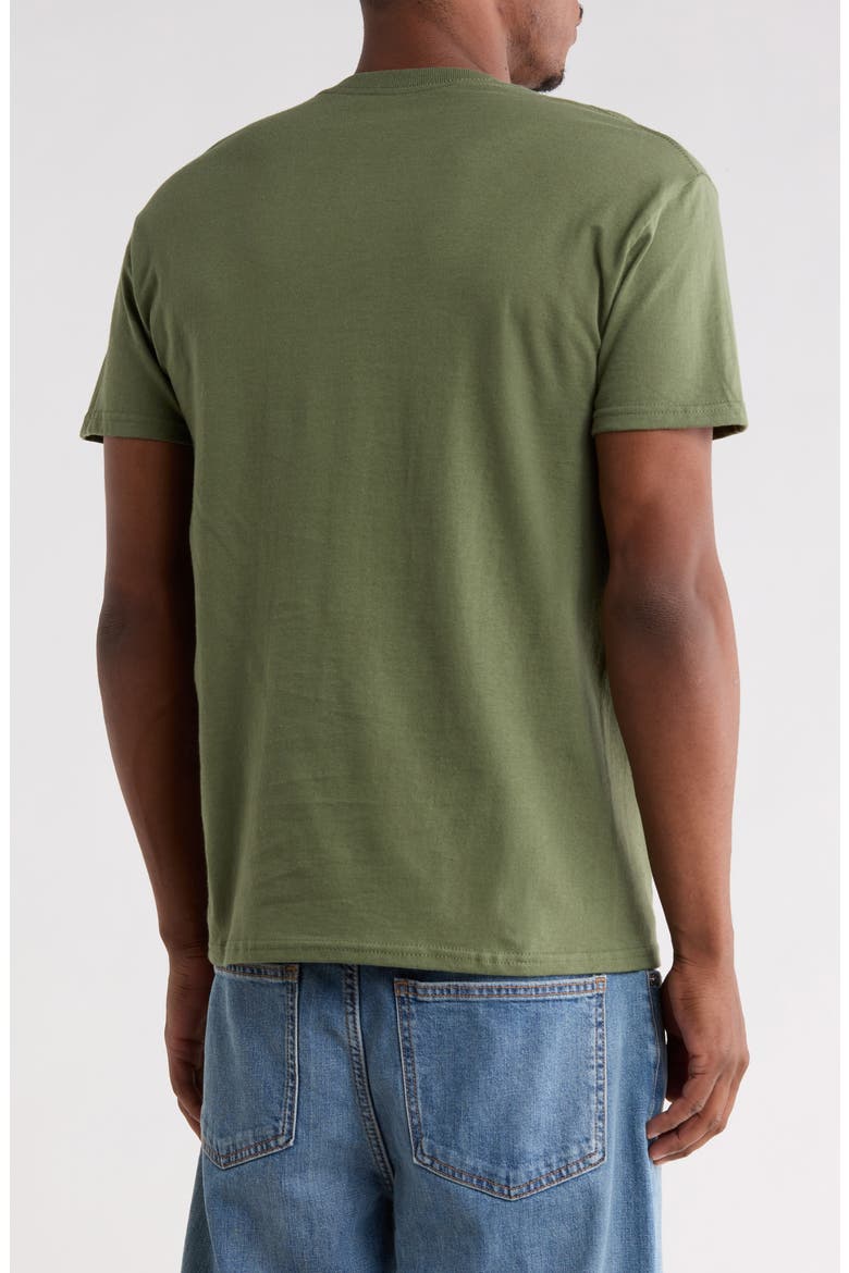 Gone Fishing Embroidered Bear T-Shirt, Alternate, color, GREEN