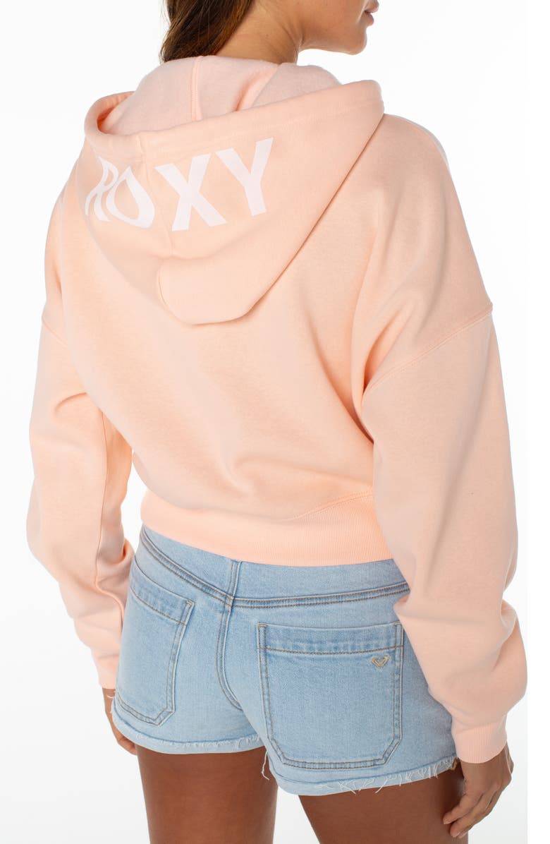 Roxy Breakwater Fleece Graphic Hoodie, Alternate, color, Tropical Peach