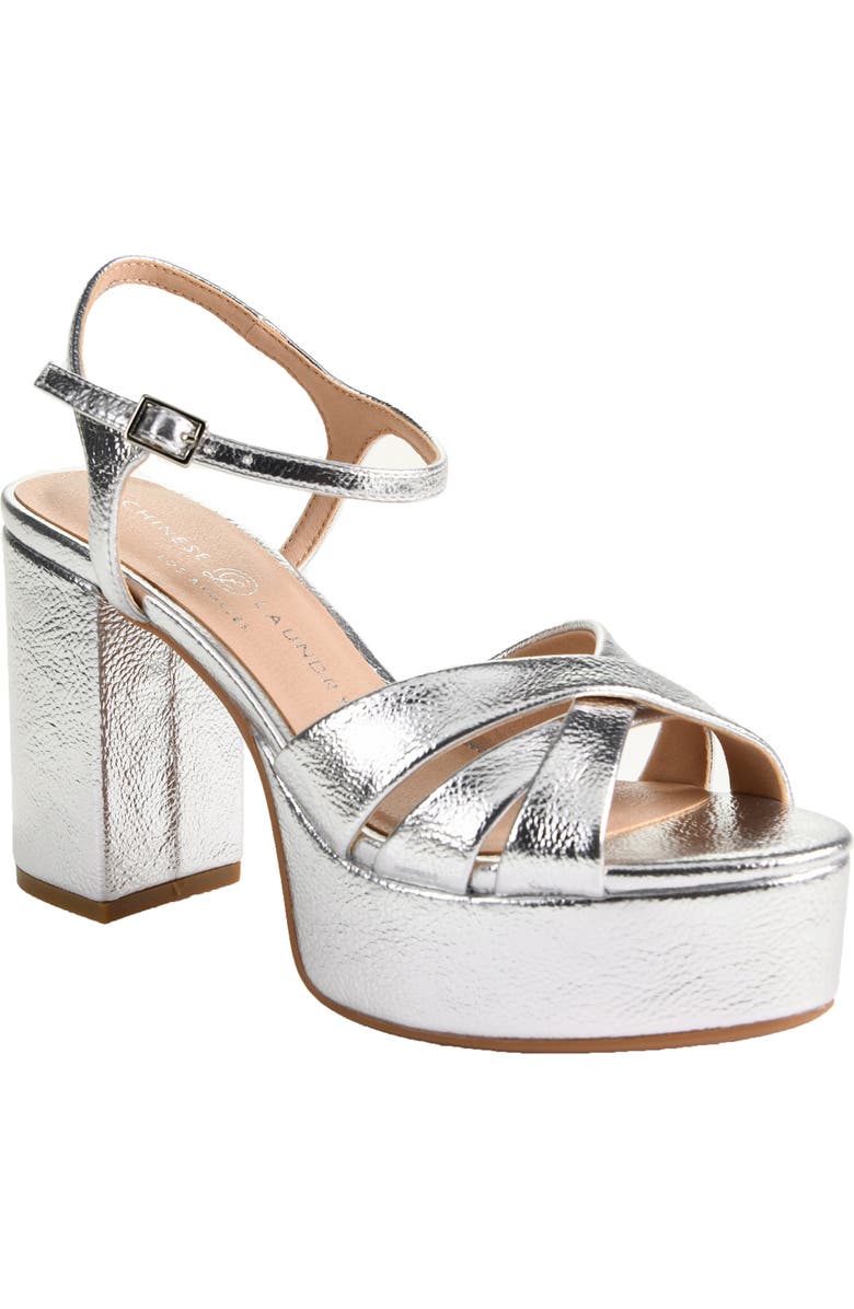 Chinese Laundry Tessa Metallic Ankle Strap Platform Sandal, Main, color,