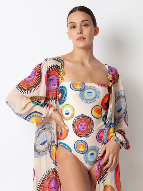 Villa Fresca Serena Cover-up Shawl In Solar