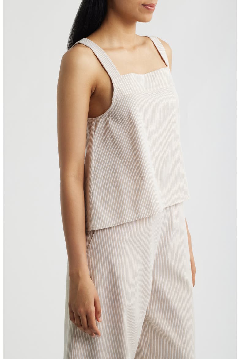 Pieced Relaxed Camisole, Alternate, color, ALMOND BUFF/ BRIGHT WHITE