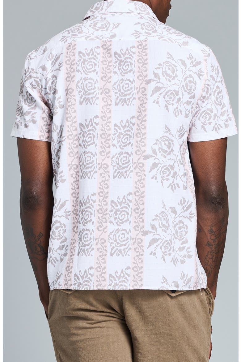 Textural Print Short Sleeve Shirt, Alternate, color, TINTED WHITE MULTI