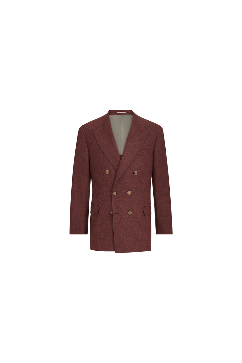 Virgin wool and cashmere flannel Cavallo Tailor blazer, Alternate, color, Burned