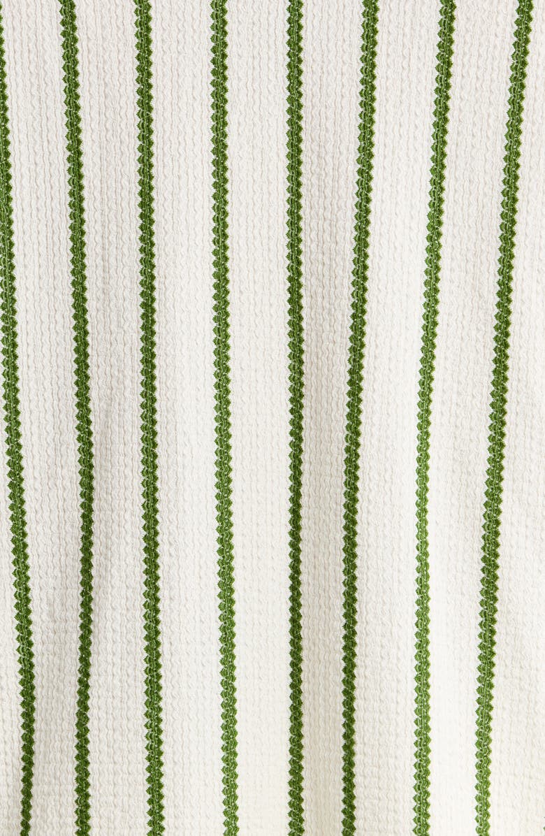 PacSun Naz Stripe Camp Shirt, Alternate, color, White/ Green