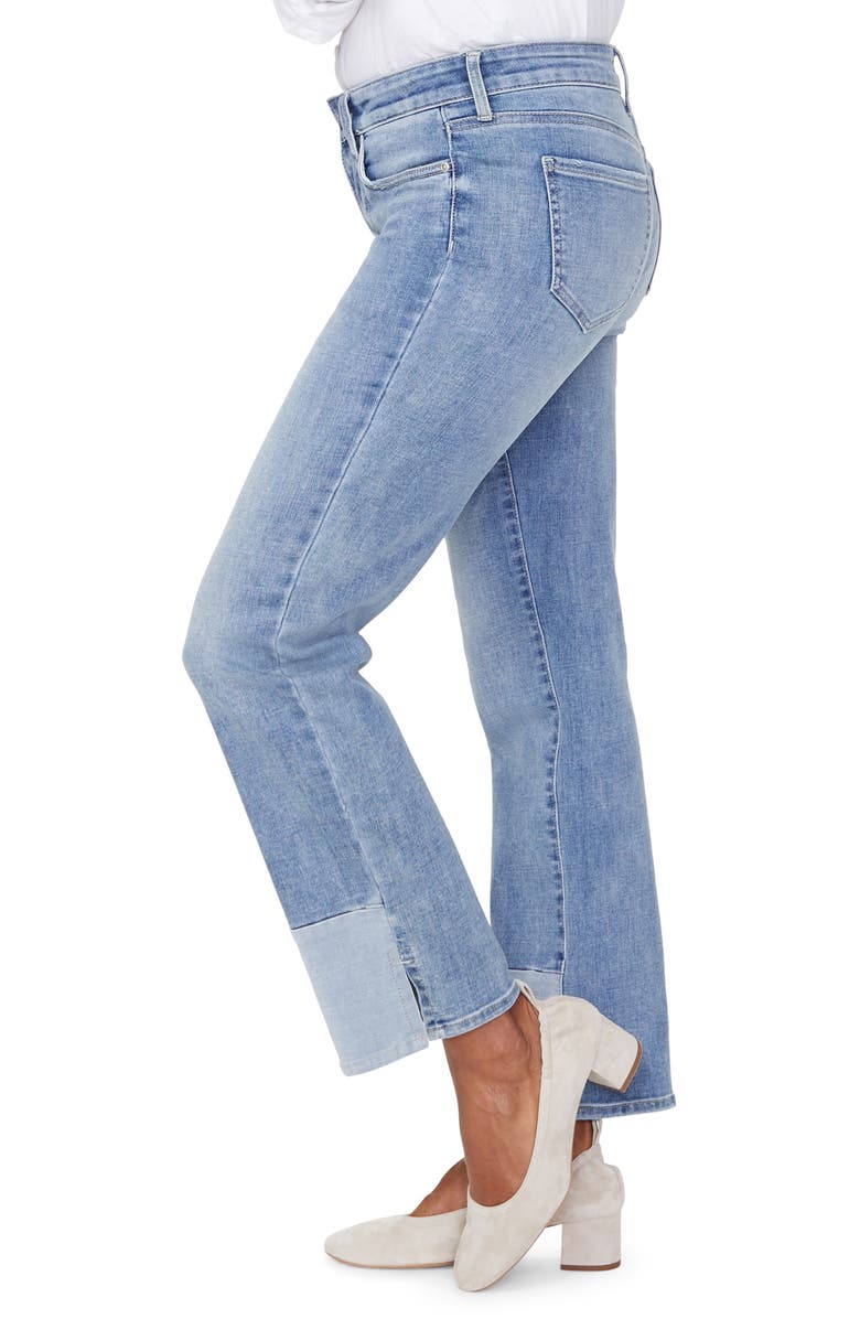 NYDJ Marilyn High Waist Pieced Slit Ankle Jeans, Alternate, color, 