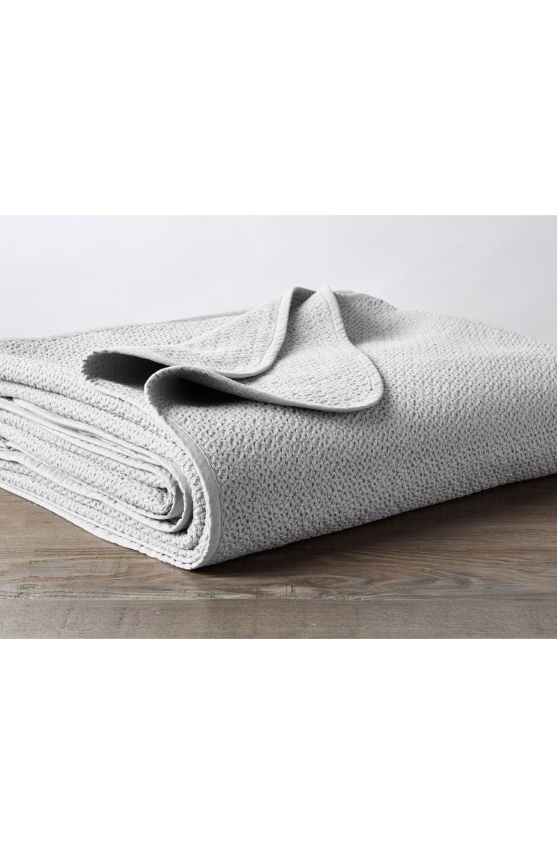 Coyuchi Honeycomb Organic Cotton Blanket, Main, color, Pewter