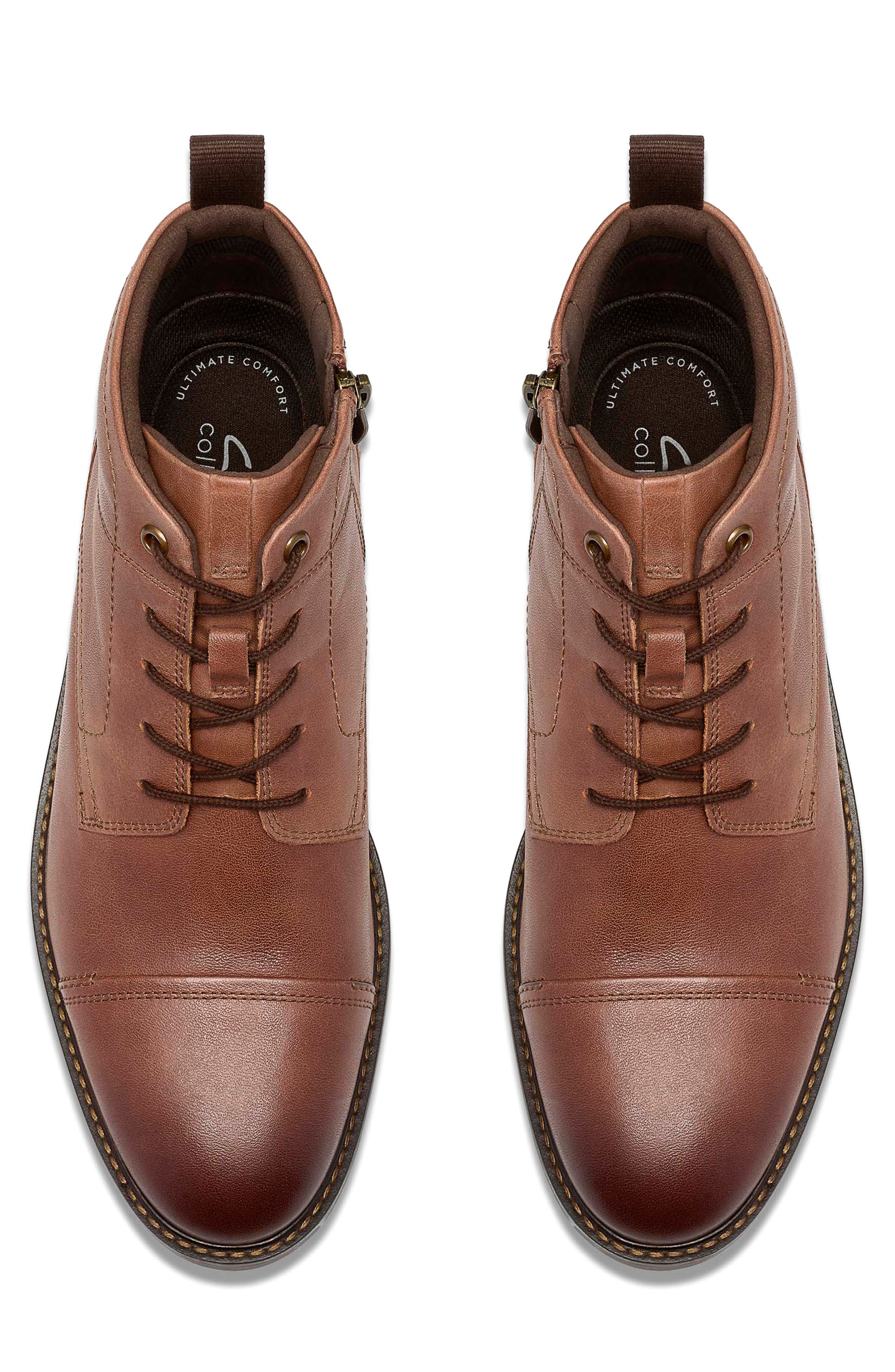 Jaxen Cap Toe Boot, Alternate, color, TAN LEATHER