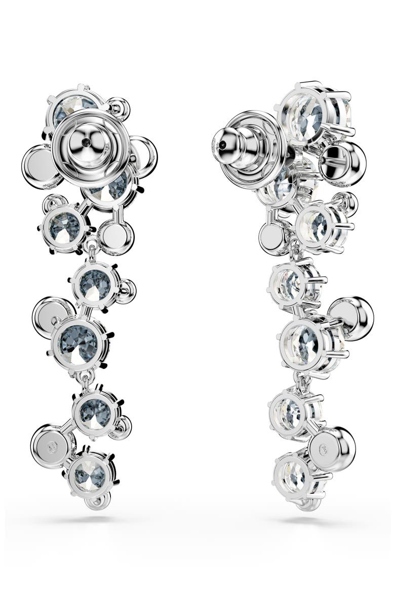 Constella Crystal Drop Earrings, Alternate, color, WHITE/ SILVER