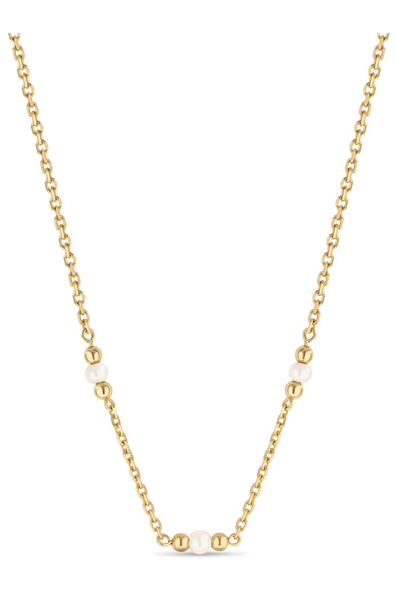 Freshwater Pearl Chain Necklace in 14K Gold, Main, color, Yellow Gold