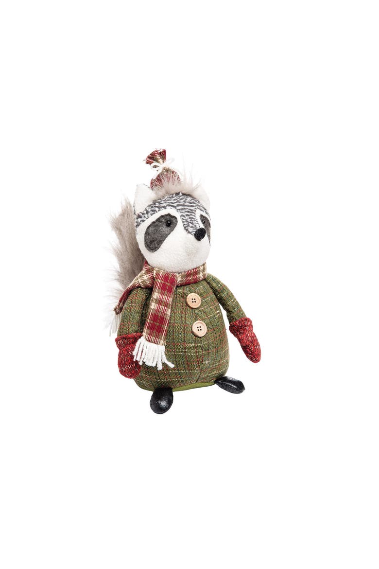Raccoon Figurine, Main, color, Green