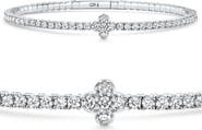 Bliss Diamond 3.70Ct Diamond Flexible Tennis Bangle Bracelet 14k Gold Lab Grown