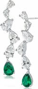 CZ by Kenneth Jay Lane Zigzag Cascading Drop Earrings