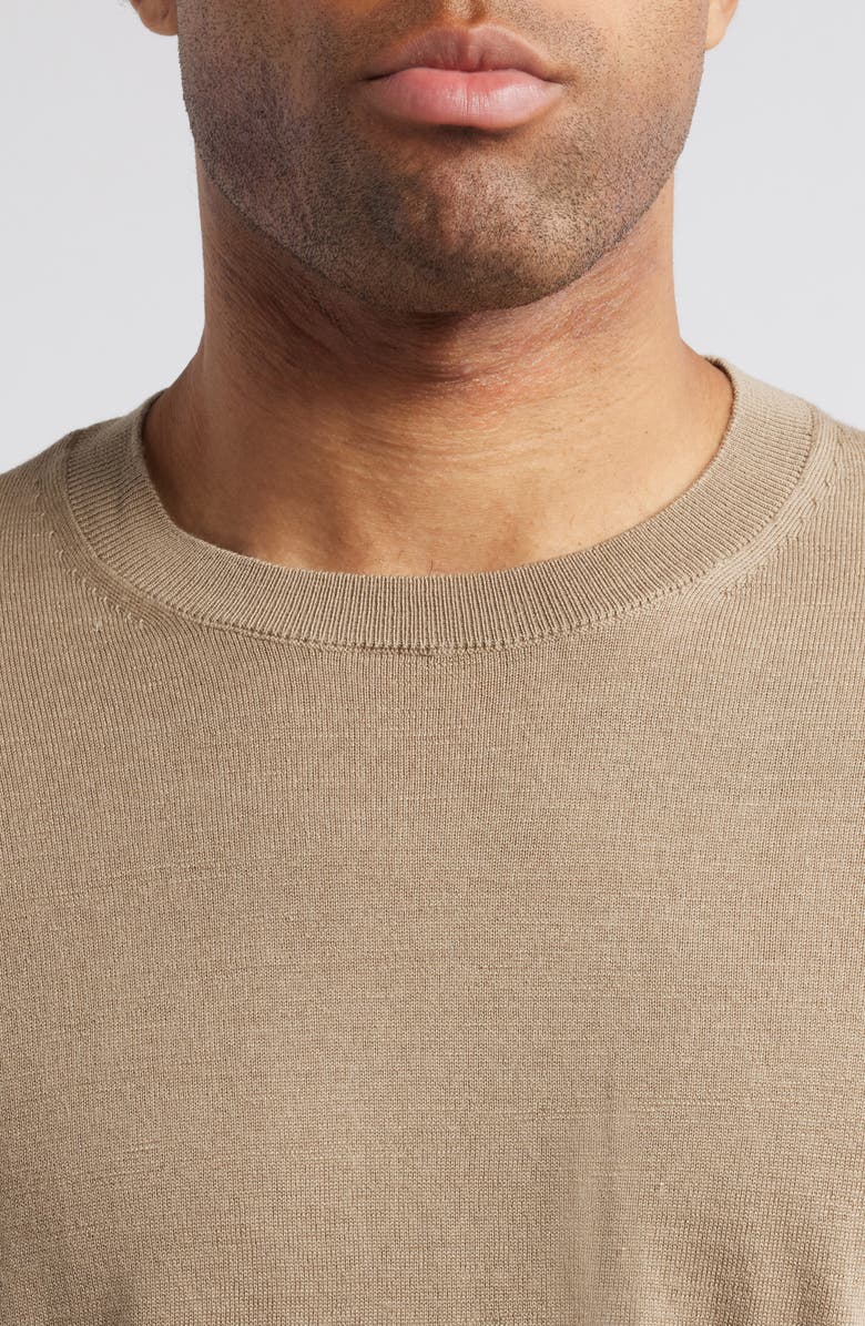 MANGO Crewneck Wool Sweater, Alternate, color, Sand