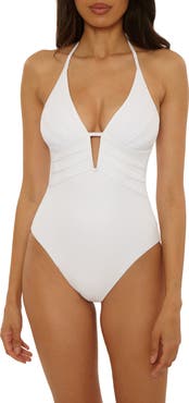 Becca Modern Edge Rib One-Piece Swimsuit