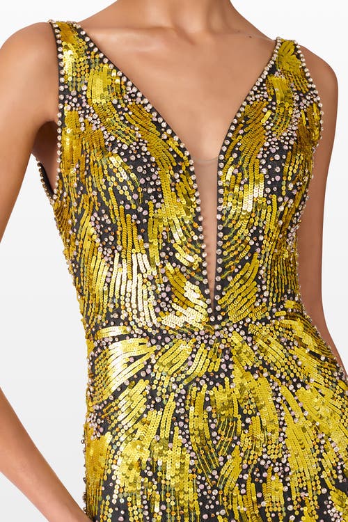 Jenny Packham Marion Maxi Dress In Yellow