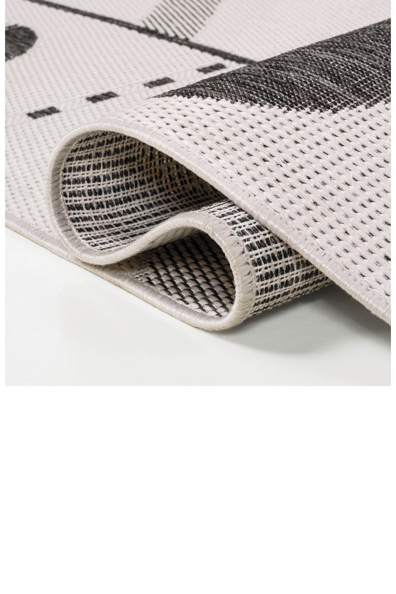 Soren Modern Geometri Indoor/Outdoor Area Rug, Alternate, color, Cream/Black