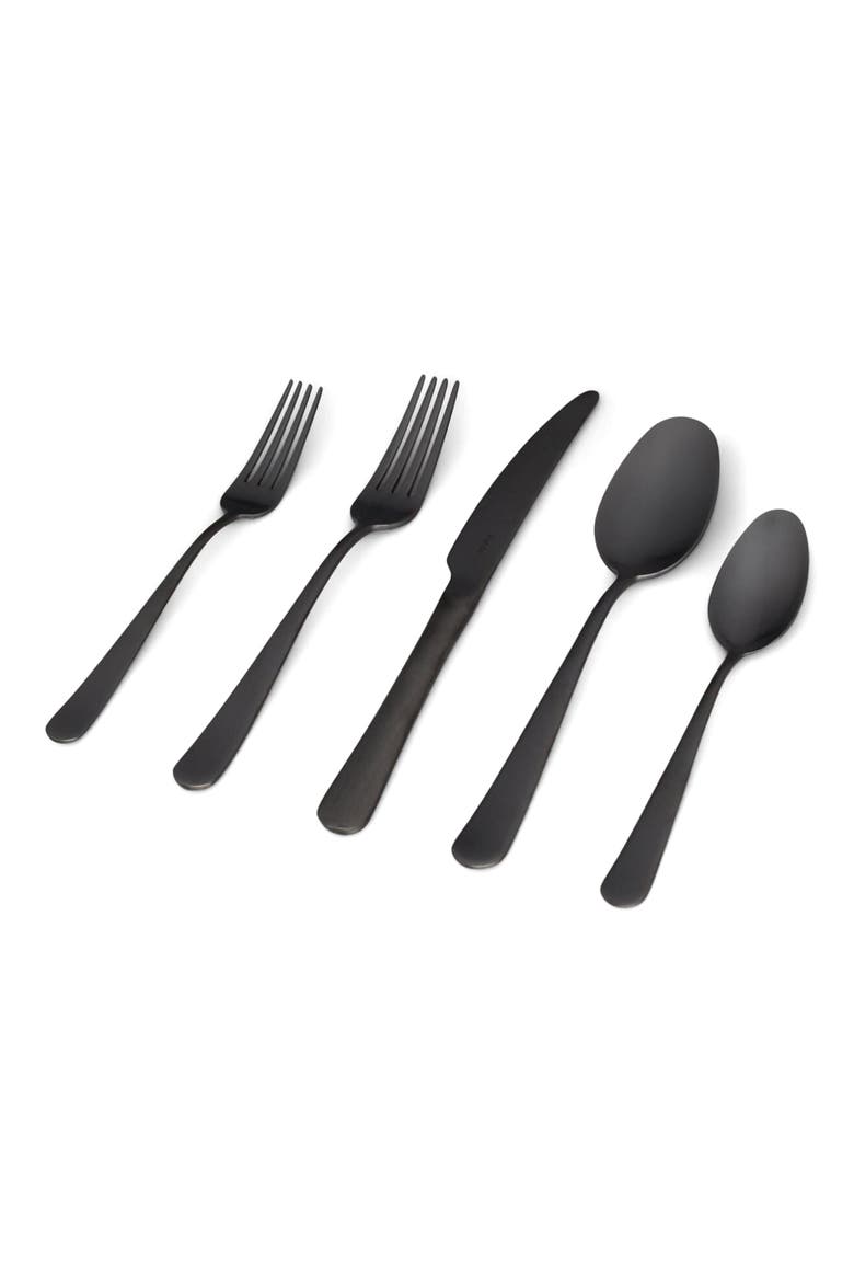 20-Piece Place Setting, Alternate, color, MATTE BLACK