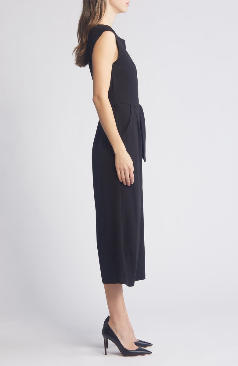 Tahari ASL Side Tie Scuba Crepe Crop Wide Leg Jumpsuit, Alternate, color, 