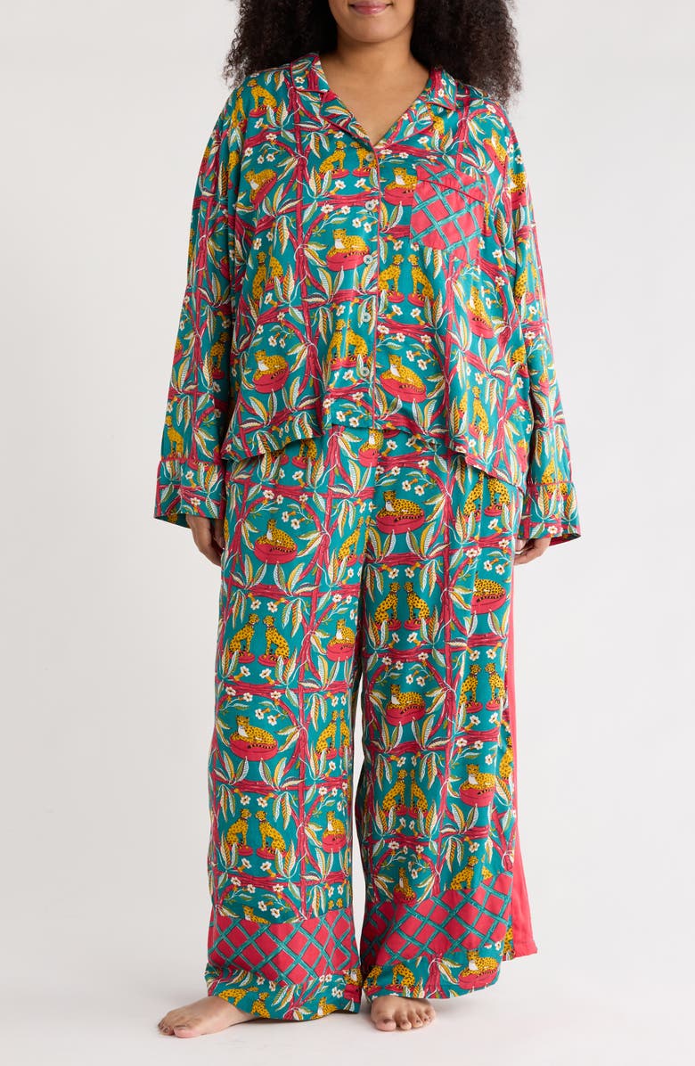 Printfresh Rittenhouse Satin Pajamas, Main, color,