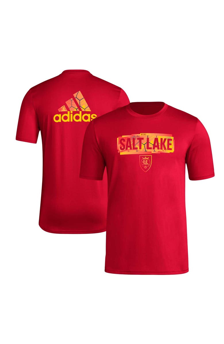 adidas Men's adidas Red Real Salt Lake Local Pop AEROREADY T-Shirt, Main, color, 