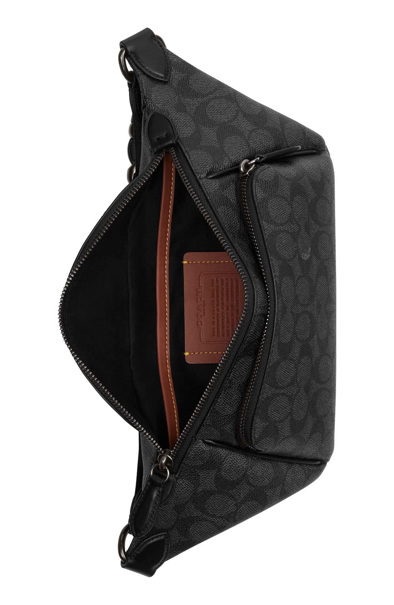 COACH League Signature Canvas Belt Bag, Alternate, color, 