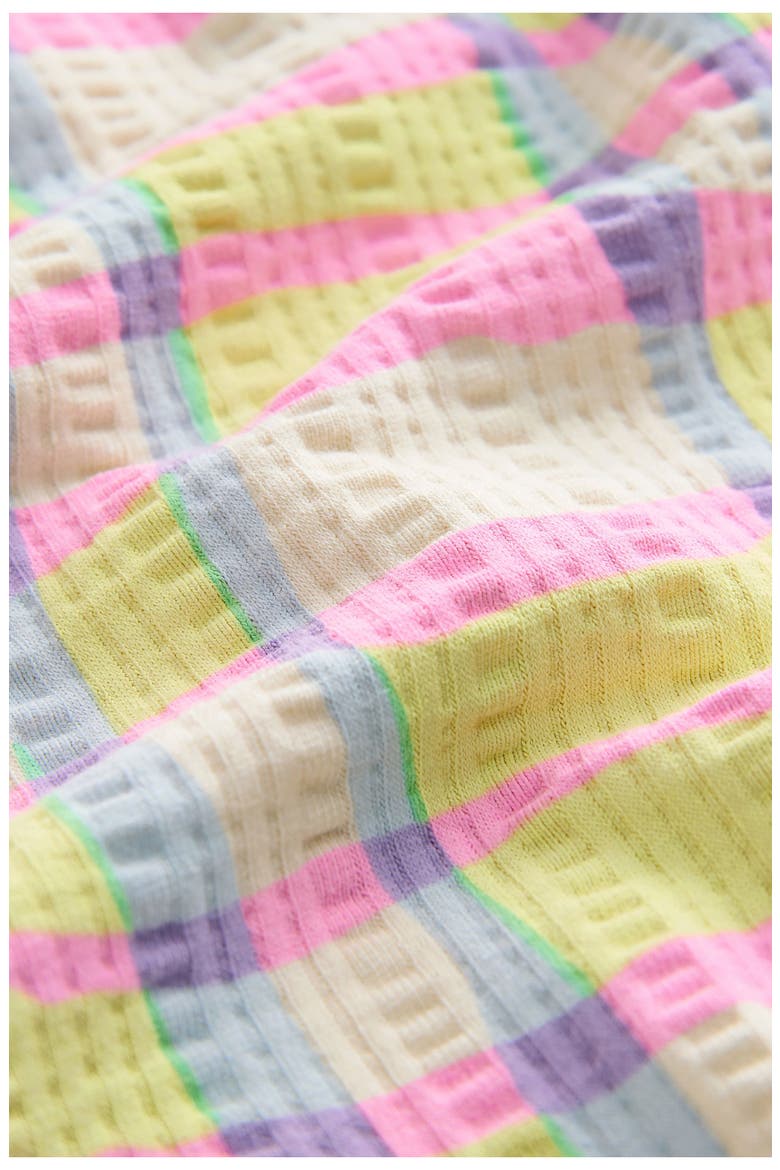 Kids' Crinkled Wide Leg Stretch Cotton Pants, Alternate, color, PINK/YELLOW