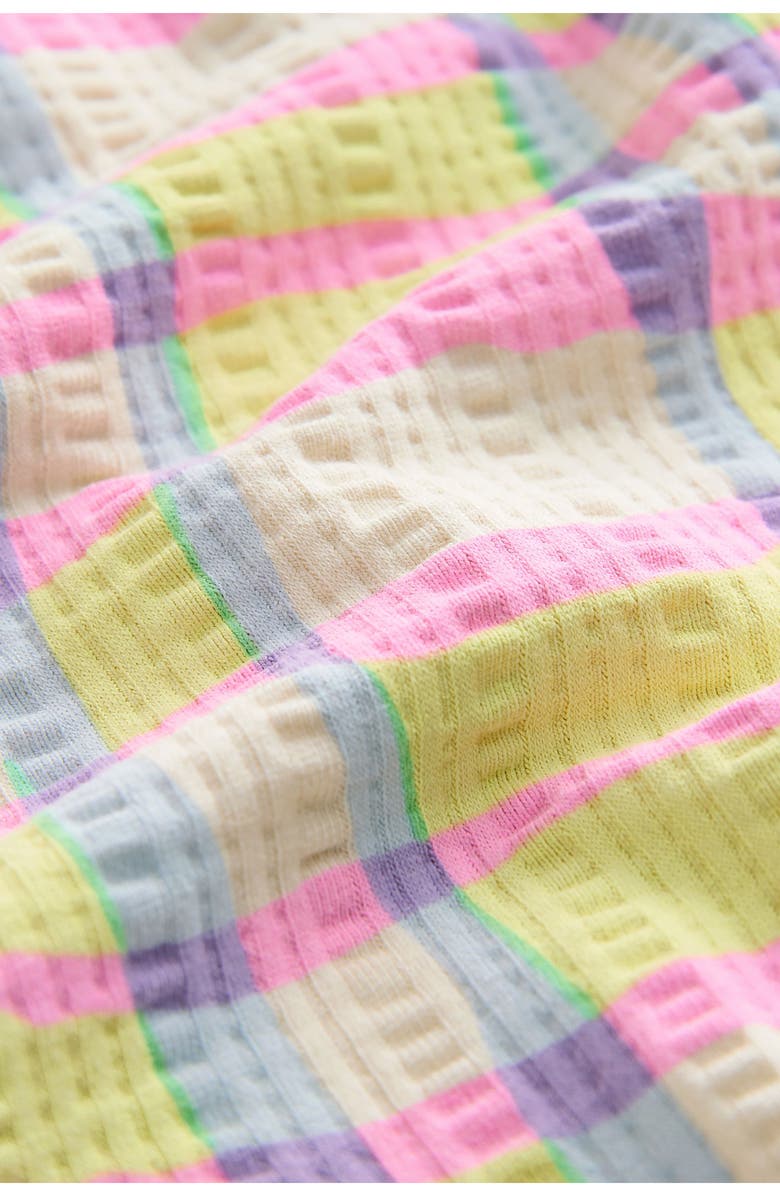 NEXT Kids' Crinkled Wide Leg Stretch Cotton Pants, Alternate, color, Pink/Yellow