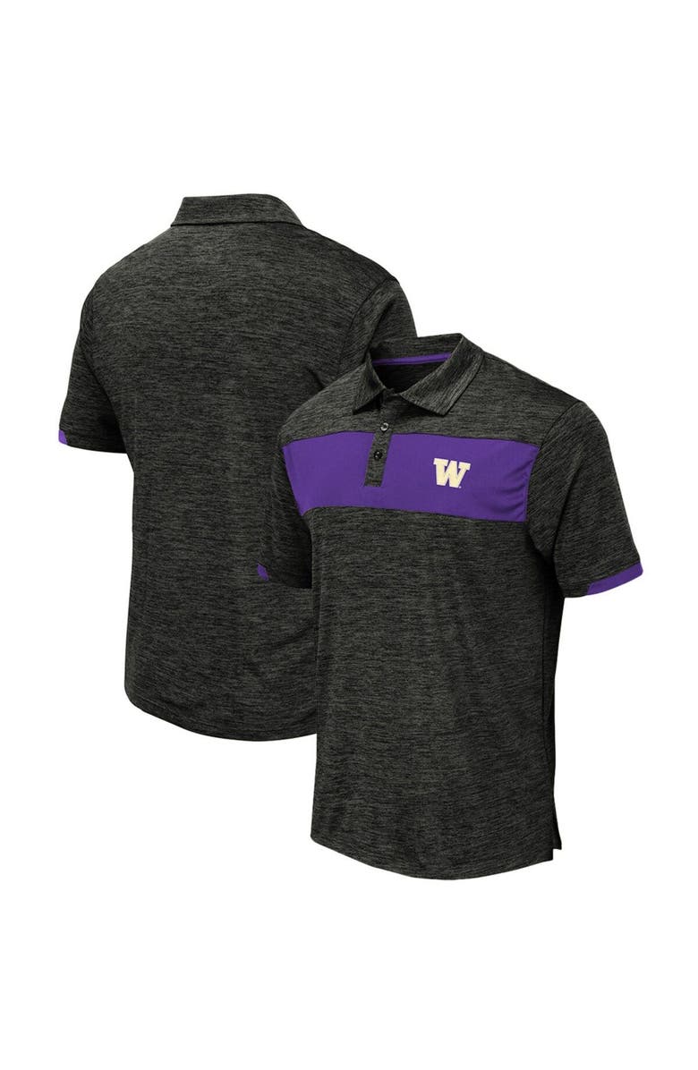 COLOSSEUM Men's Colosseum Black Washington Huskies Nelson Polo, Main, color, 