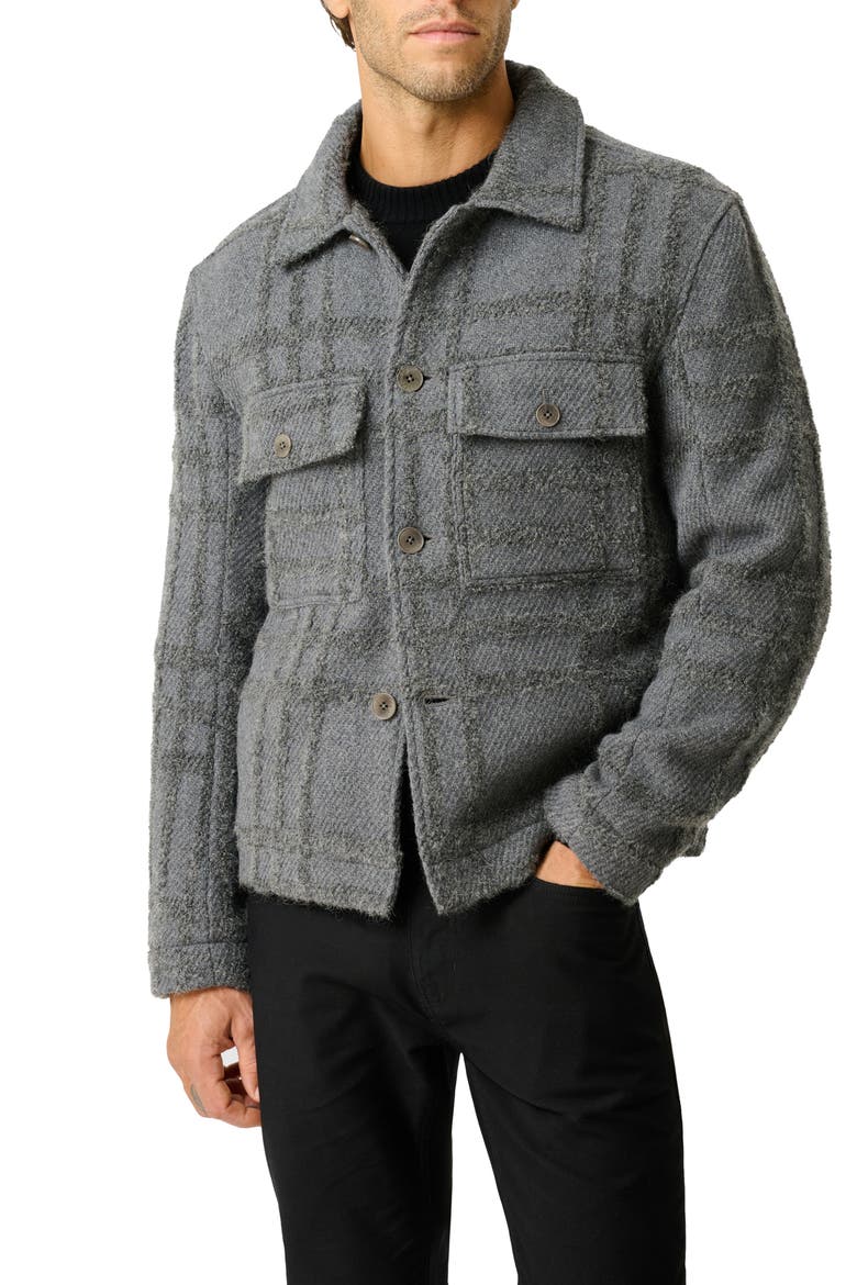 Lake Charles Wool Blend Trucker Jacket, Main, color, STEEL
