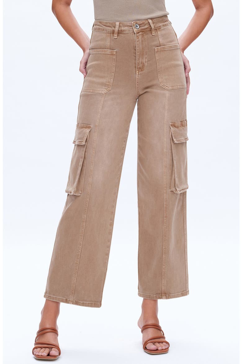 High Waist Wide Leg Cargo Jeans, Main, color, VINTAGE KHAKI