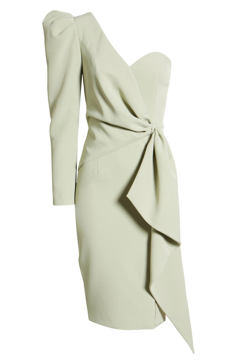 Lavish Alice Asymmetical One-Shoulder Dress, Alternate, color, Sage Green