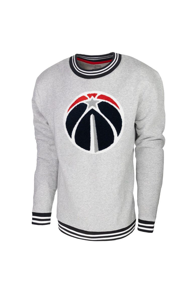 Men's Stadium Essentials Heather Gray Washington Wizards Club Level Pullover Sweatshirt, Alternate, color, Heather Gray