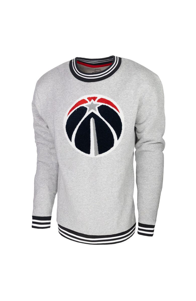 Stadium Essentials Men's Stadium Essentials Heather Gray Washington Wizards Club Level Pullover Sweatshirt, Alternate, color, Heather Gray