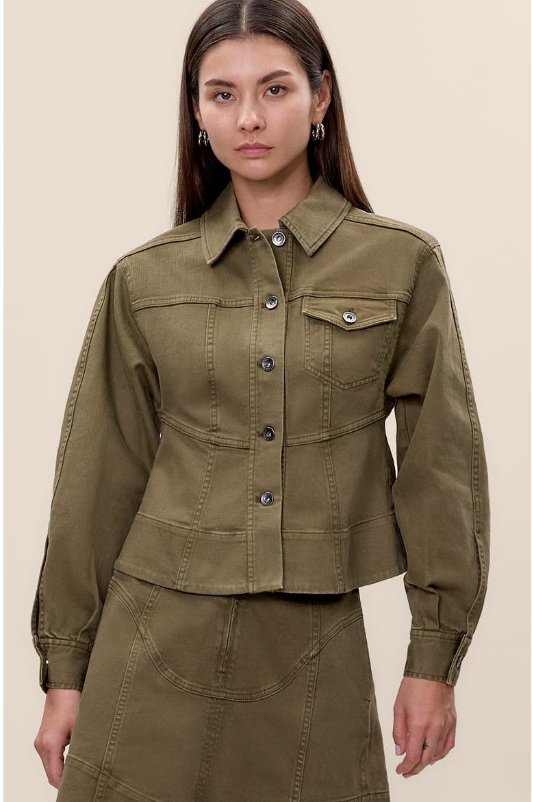Carmen Garment Dyed Jacket, Main, color, Olive
