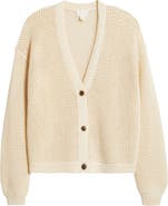 Caslon® Open Stitch Cotton Cardigan