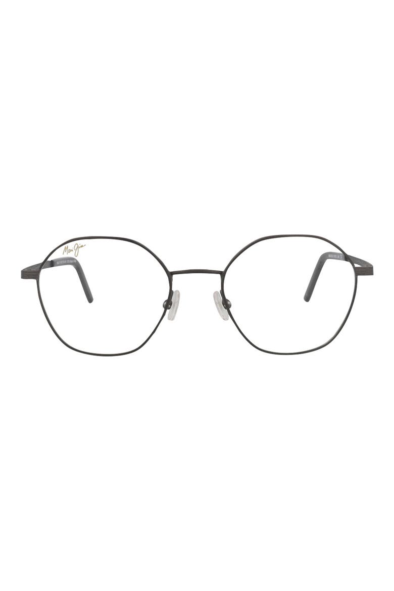 50mm Round Optical Glasses, Main, color, GUNMETAL TRANSPARENT