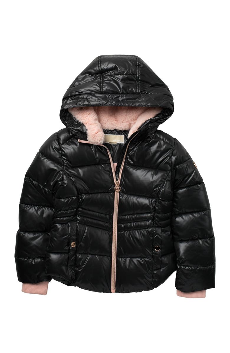 Michael Kors Heavyweight Faux Fur Lined Puffer Jacket, Main, color,